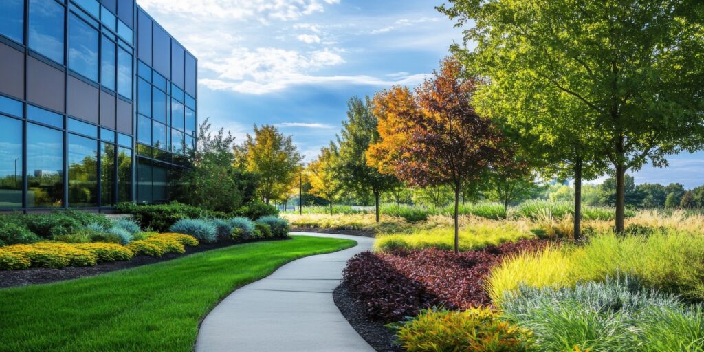 Commercially landscape office park